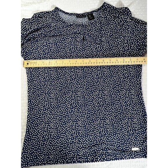 Tahari Long Sleeve Blue And White Polka For Close Women’s Size Small - Picture 6 of 12